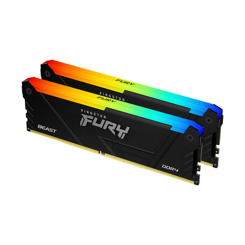 Kingston Technology FURY 16GB 3200MT/s DDR4 CL16 DIMM (Kit of 2) Beast RGB Kingston Technology FURY 16GB 3200MT/s DDR4 CL16 DIMM (Kit of 2) Beast RGB